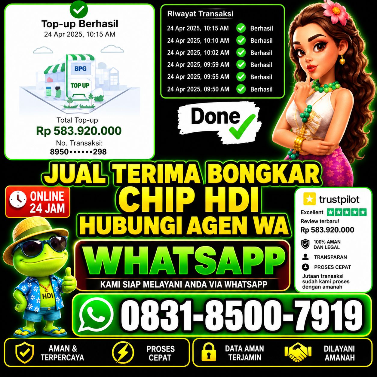 Terima Bongkaran Chip Hdi