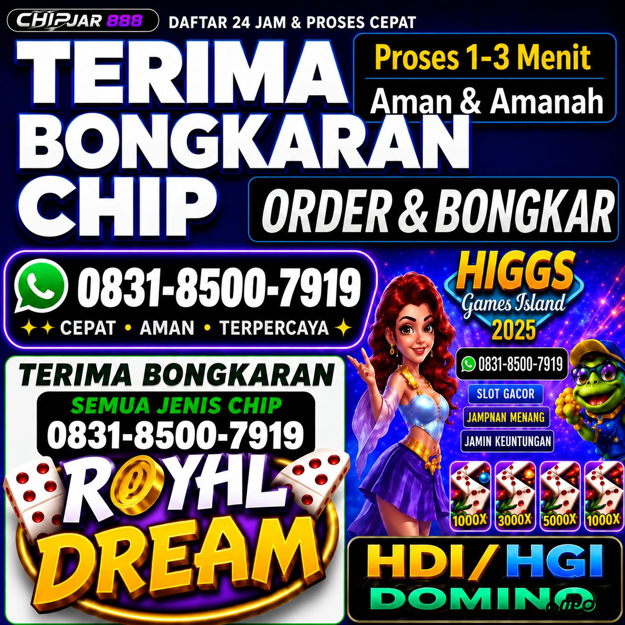 JUAL BELI CHIP HDI REAL