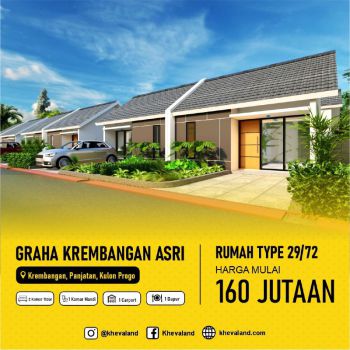 Perumahan di kulon progo 160 jutaan