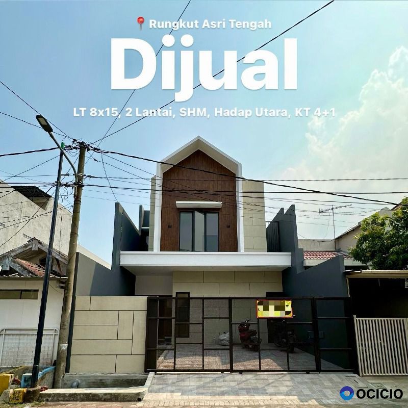 Dijual Rumah Rungkut Asri Tengah Surabaya Minimalis