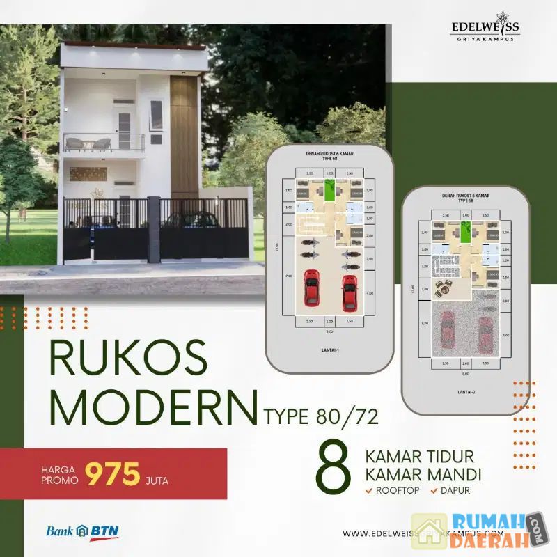 rukost exlusive dekat kampus uin3 kedokteran malang