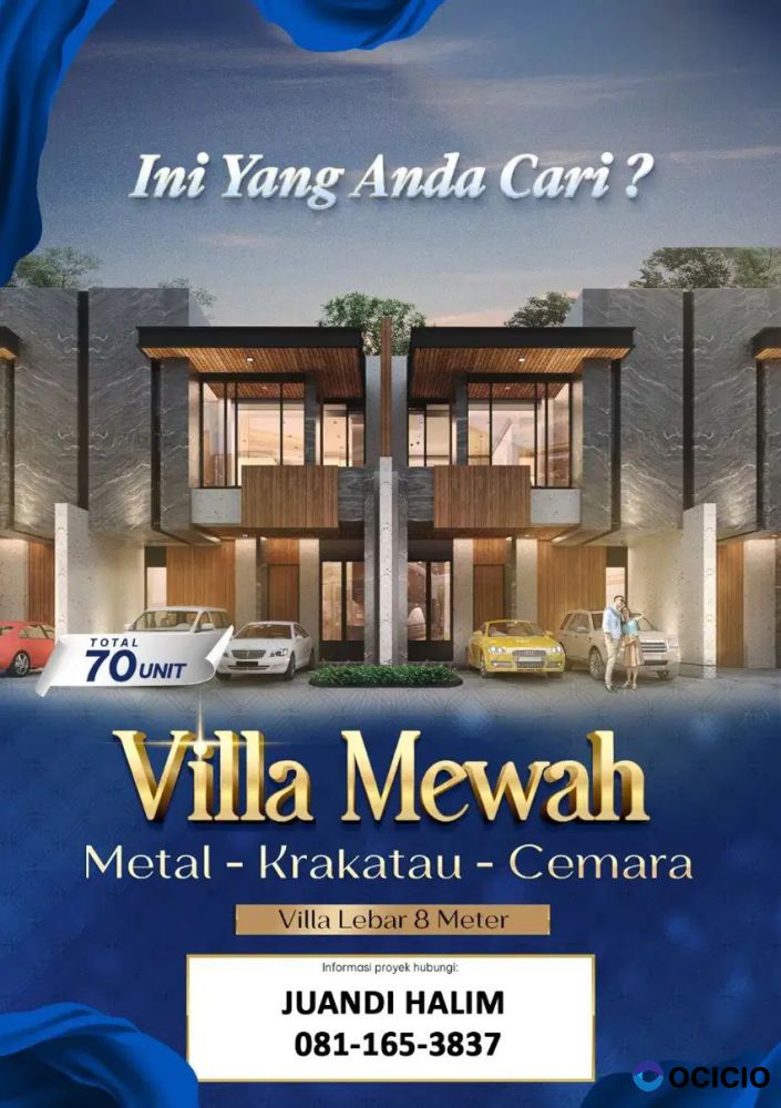 Dijual Villa Mewah Komplek Cemara Park Palace Jalan Pendidikan - Metal