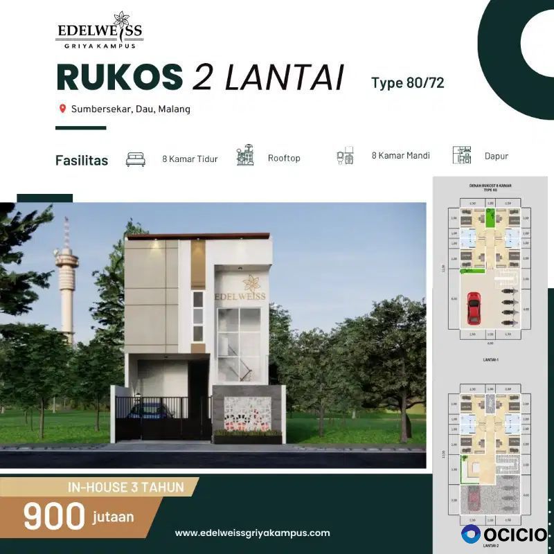 Rumah kost dekat kampus 3 uin kedokteran malang