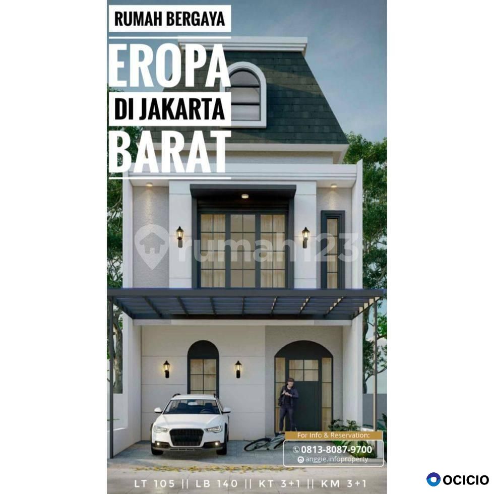 Rumah American Classic Dalam Townhouse Jakarta Barat