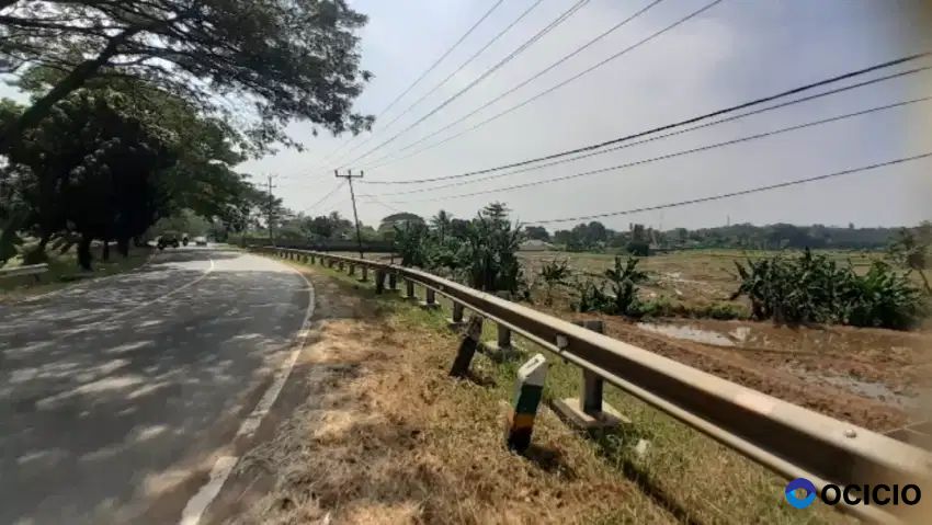 Dijual tanah sawah produktif 2.5 ha pinggir jalan raya cileungsi
