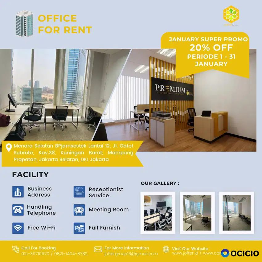SEWA RUANG KANTOR MENARA JAMSOSTEK