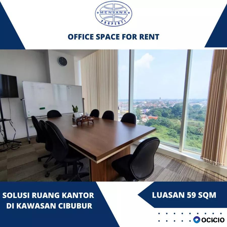 SEWA RUANG KANTOR FURNISHED LUAS 59 Sqm MENSANA TOWER CIBUBUR
