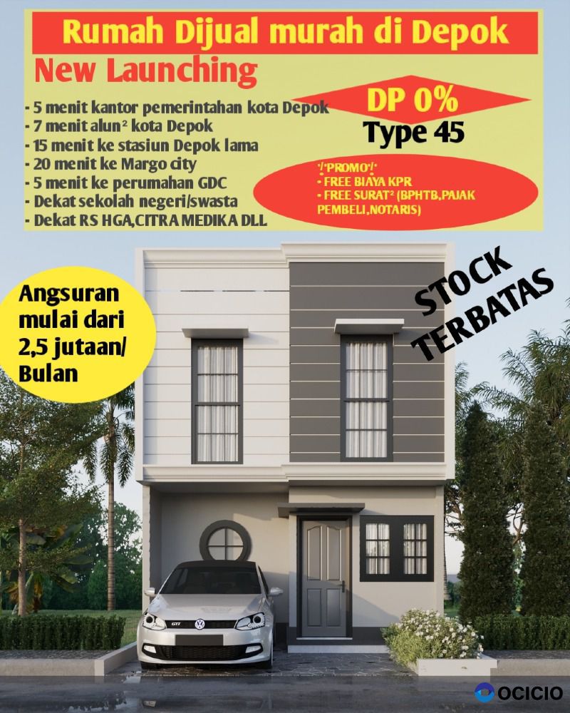 Jual rumah harga mulai 300 jutaan di depok
