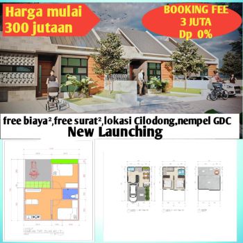 Jual rumah harga 300jutaan Cilodong depok