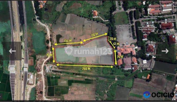 Tanah di Gresik Depan Tol Kebomas Strategis Sebelah Pemda Gresik