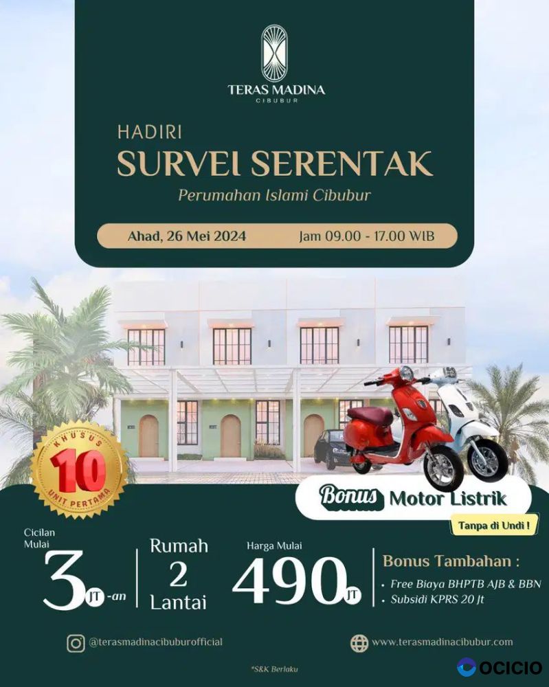 Rumah Hunian Syariah di Cibubur 2 Lantai