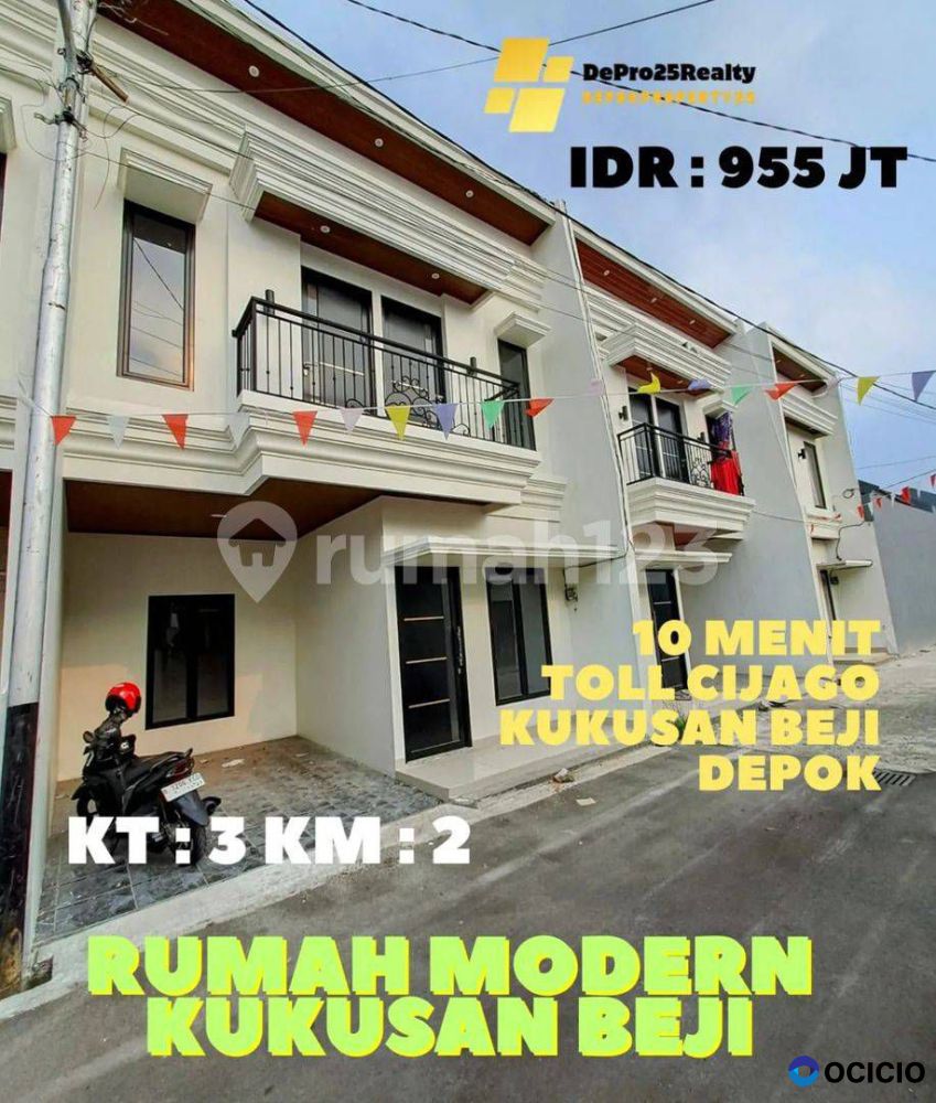 Dijual Rumah Siapa Huni Dekat Gerbang Toll Kukusan Beji