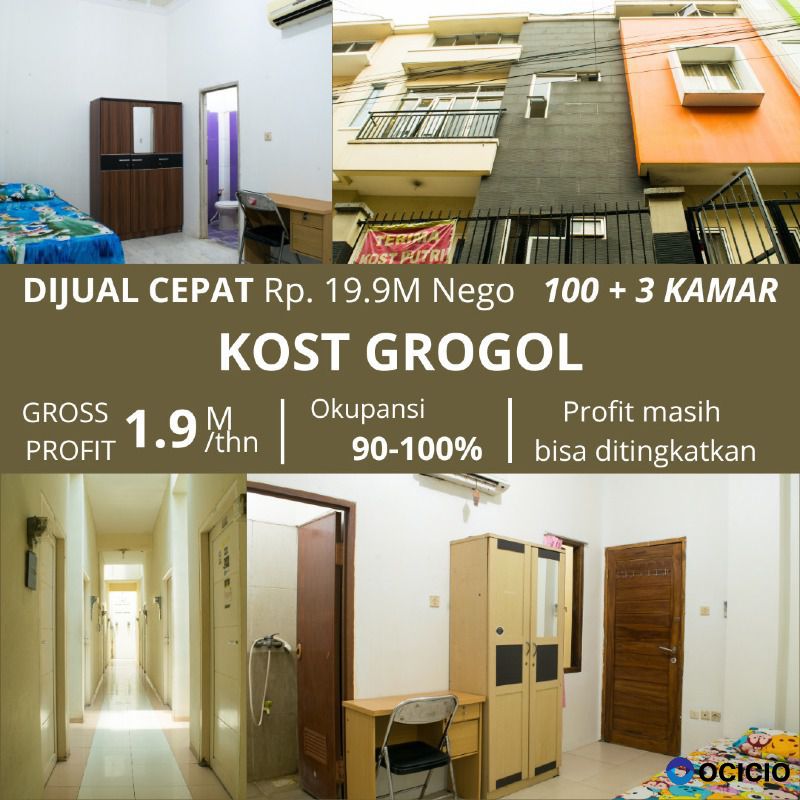 KOS KOSAN GROGOL DEKAT MALL, KAMPUS TRISAKTI, UNTAR ,RS, TOL
