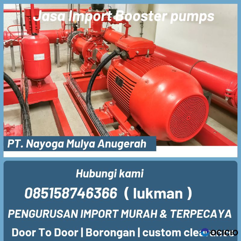 jasa import booster pumps dari cina - nyg logistics
