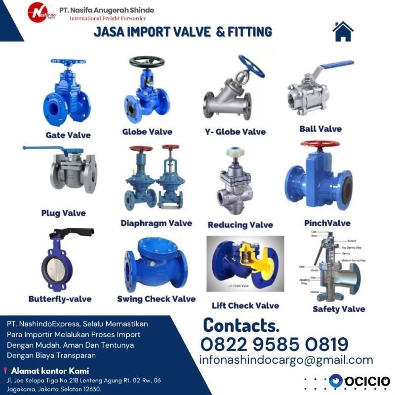 Jasa Pengiriman Valve Dari China Ke Indonesia