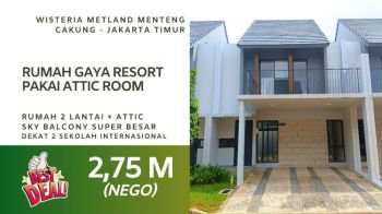 Rumah Wisteria Dijual Metland Menteng Cakung