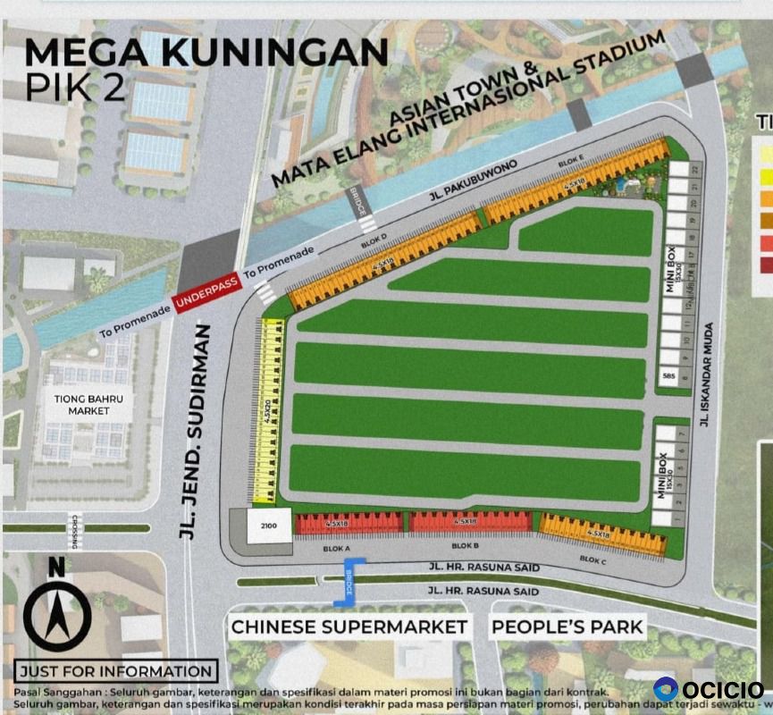 Dijual Kavling Komersial Mega Kuningan, Mini Box, Jln. Iskandar Muda, PIK 2