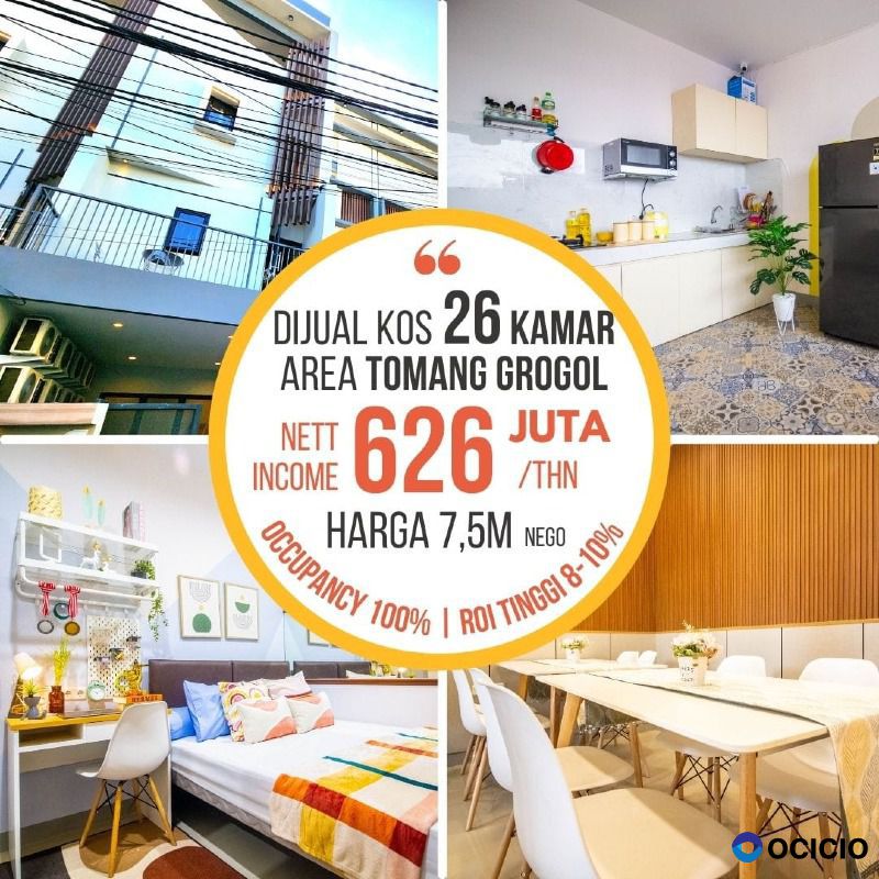 Dijual Rumah Kost Tomang Citrine Residence di Jl. Tomang Tinggi Raya, Tomang
