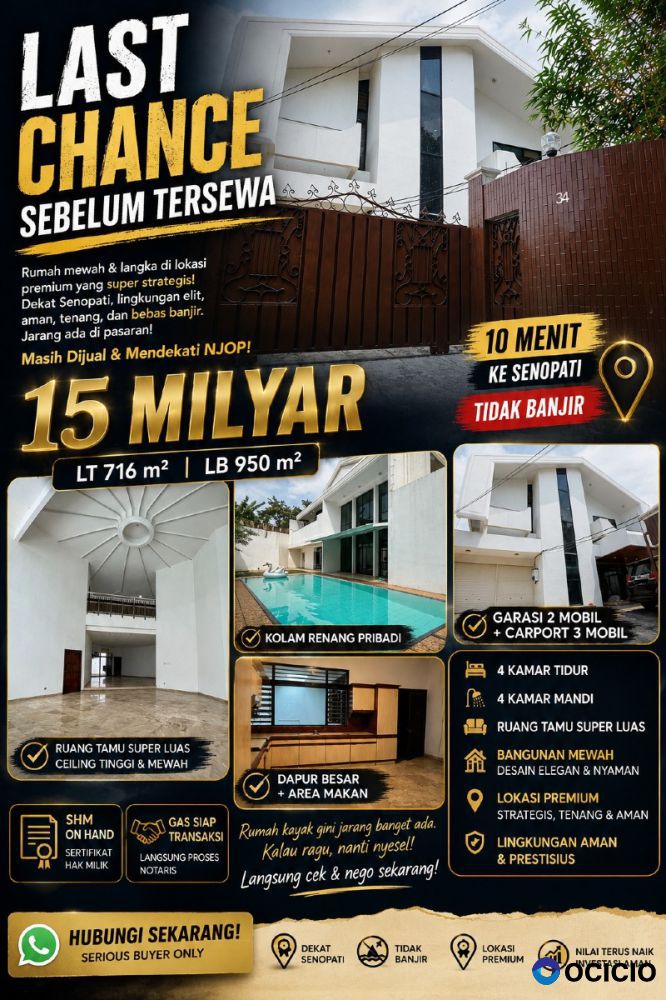 Dijual Rumah di Jl. Bangka II, Pela Mampang, Mampang Prapatan, Jakarta Selatan