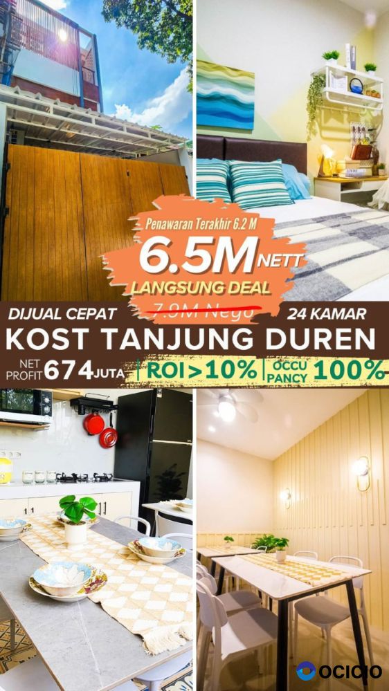 Dijual Rumah Kost di Jl. Lontar Raya, Tanjung Duren Utara, Grogol Petamburan