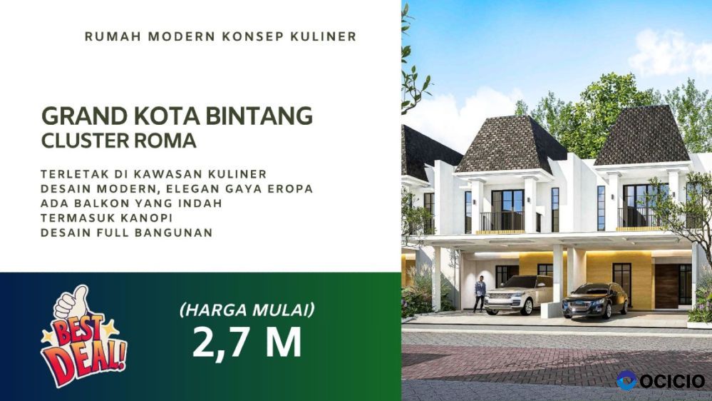 Grand Kota Bintang Bekasi Rumah Konsep Kuliner Harga 2 M-an