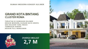 Grand Kota Bintang Bekasi Rumah Konsep Kuliner Harga 2 M-an