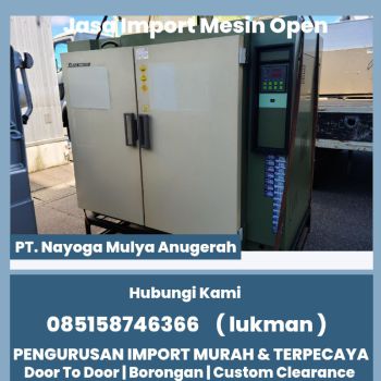 jasa import mesin open guangzhou - nayoga logistics