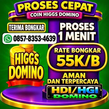 KHUSUS TERIMA BONGKARAN CHIP HIGGS DOMINO ISLAND 0857 8353 4639