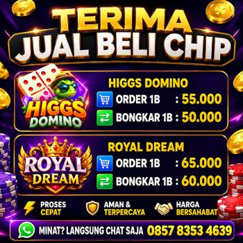 TERIMA BONGKAR CHIP HDI/️ HIGGS DOMINO ISLAND X55K  WA:0857-8353-4639