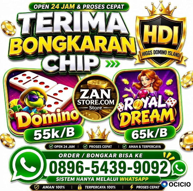 Terima bongkar chip Higgs domino island aman dan terpercaya