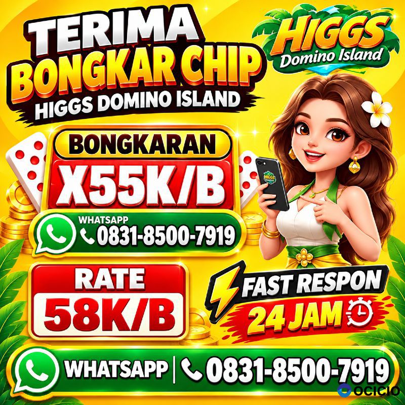 KHUSUS TERIMA BONGKARAN CHIP HIGGS DOMINO ISLAND TERPERCAYA AGEN BONGKAR HGI 💯💯