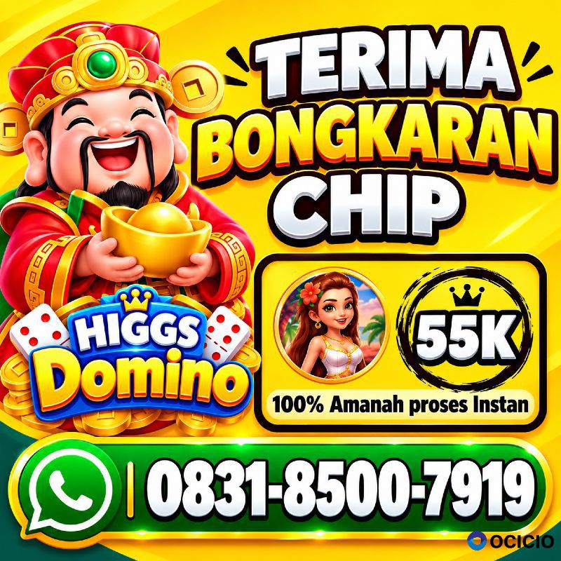 KHUSUS TERIMA BONGKARAN CHIP HIGGS DOMINO ISLAND TERPERCAYA 💯 AMANAH