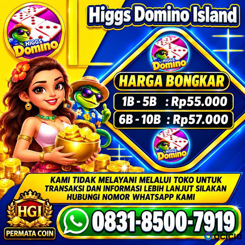 TERIMA BONGKARAN CHIP HIGGS DOMINO AMANAH PROSES CEPAT 💯 RESMI HGI