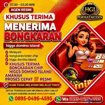 KHUSUS TERIMA BONGKARAN CHIP HIGGS DOMINO ISLAND TERPERCAYA AGEN RESMI AMAN