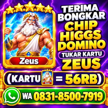KHUSUS TERIMA BONGKAR CHIP DOMINO ISLAND HIGGS 🔥 BUKA 24JAM WA:0831-8500-7919