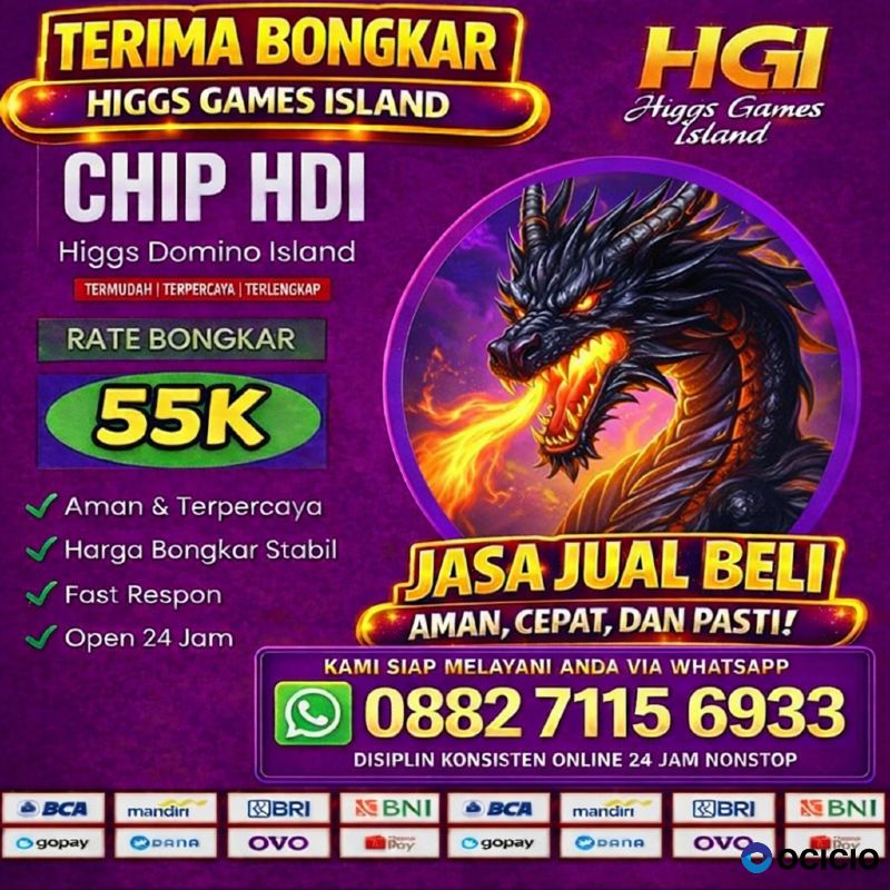 OPEN BONGKARAN CHIP HIGGS DOMINO ISLAND AMANAH 💯 TERPERCAYA AGEN RESMI HGI