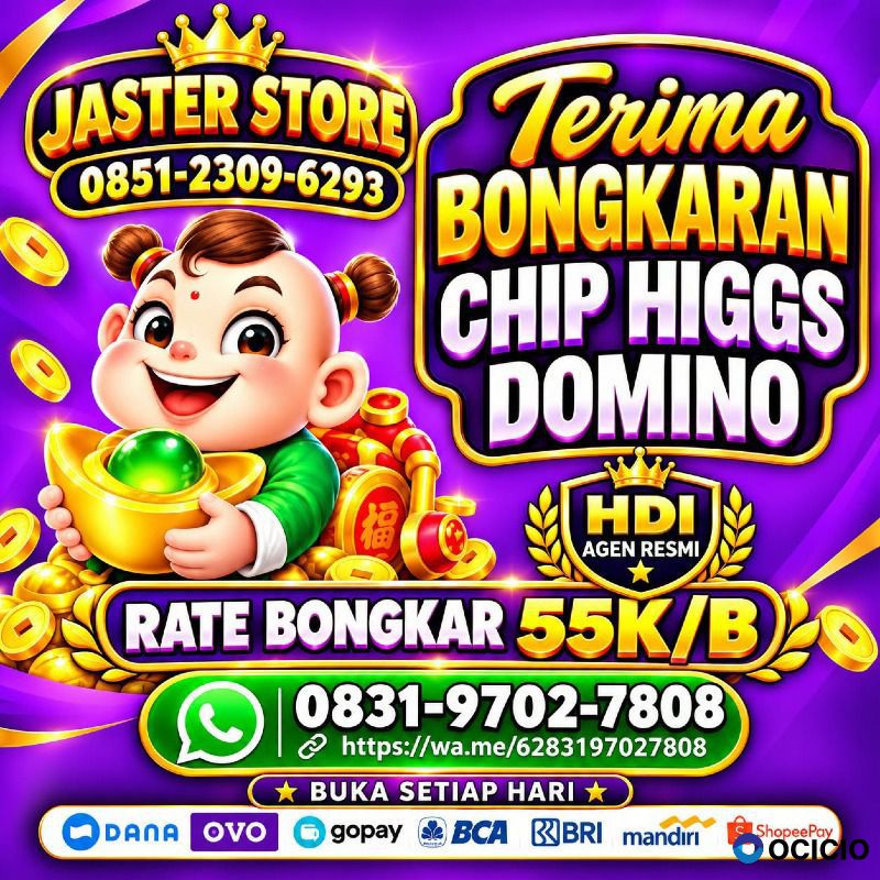 TERIMA BONGKAR CHIP HDI HIGGS DOMINO ISLAND DAN ROYAL DREAM WA 0831-9702-7808