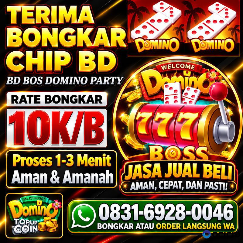 Terima bongkar chip boss domino party Aman dan amanah wa  0831-6928-0046