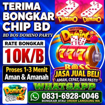 Terima bongkar chip boss domino party Aman dan amanah😊 wa 0831-6928-0046