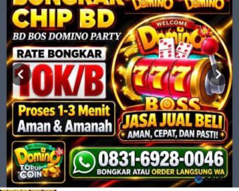 TERIMA BONGKAR CHIP BOS DOMINO PARTY | AMAN &TERPERCAYA wa:0831-6928-0046