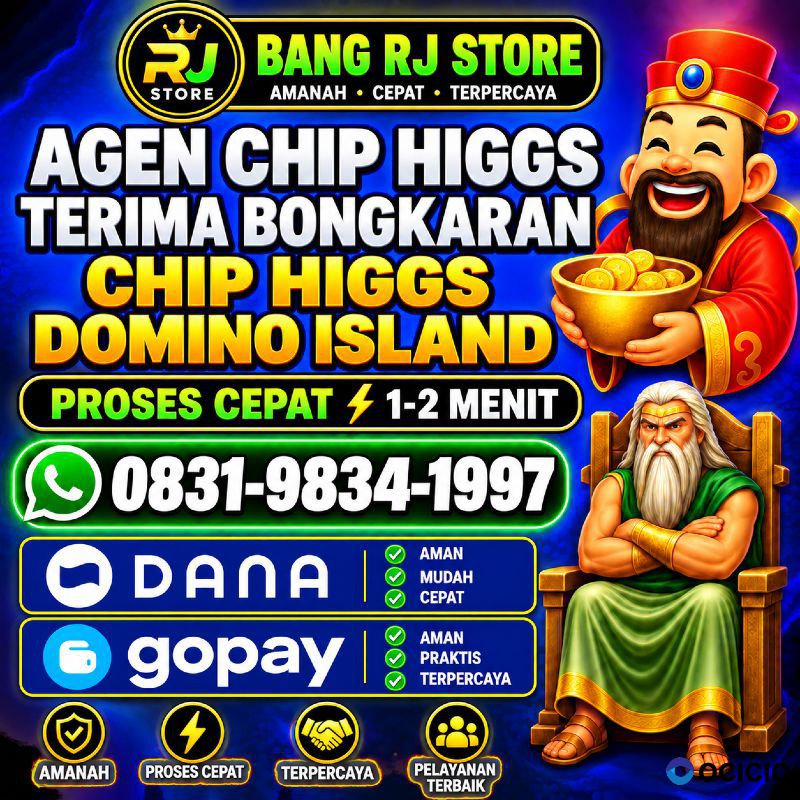 KHUSUS TERIMA BONGKAR CHIP DOMINO ISLAND HIGGS 🔥 BUKA 24JAM WA:0831-9834-1997