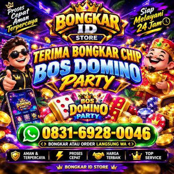 Agen resmi Terima bongkar chip bos domino party terpercaya💯