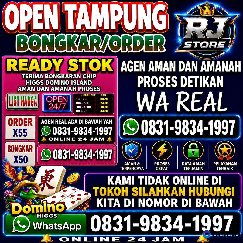 KHUSUS TERIMA BONGKARAN CHIP HIGGS DOMINO ISLAND TERPERCAYA 💯 AMANAH