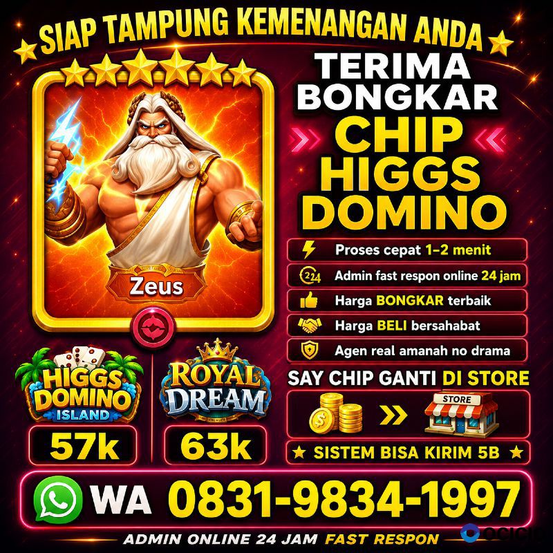 Khusus Terima Bongkaran Chip Higgs Domino Island Amanah Dan Tepercaya 💯 Aman