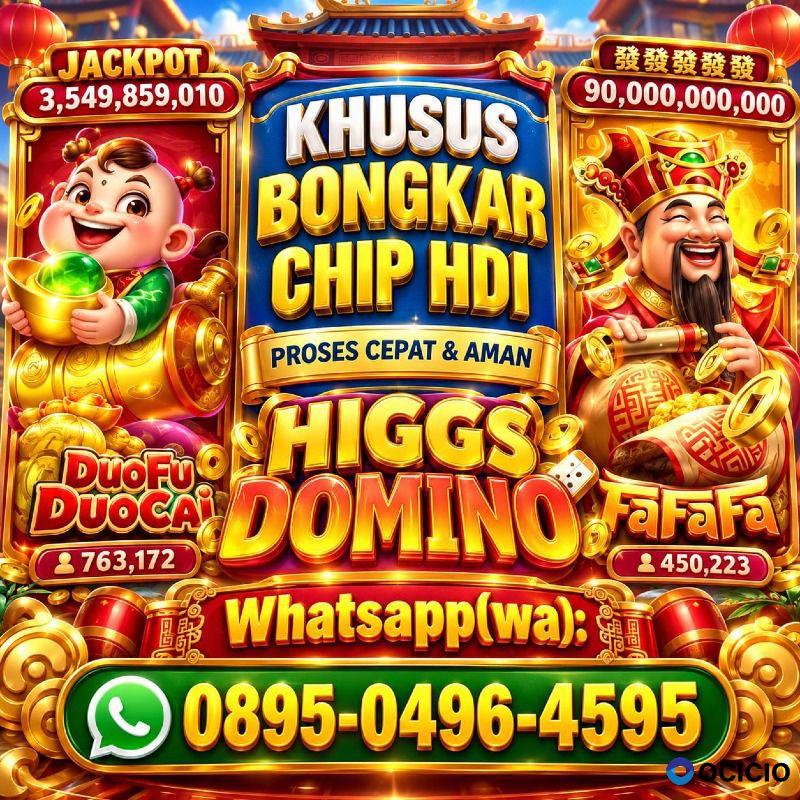 Agen terima bongkar chip Higgs domino island fast respon wa0895-0496+4595