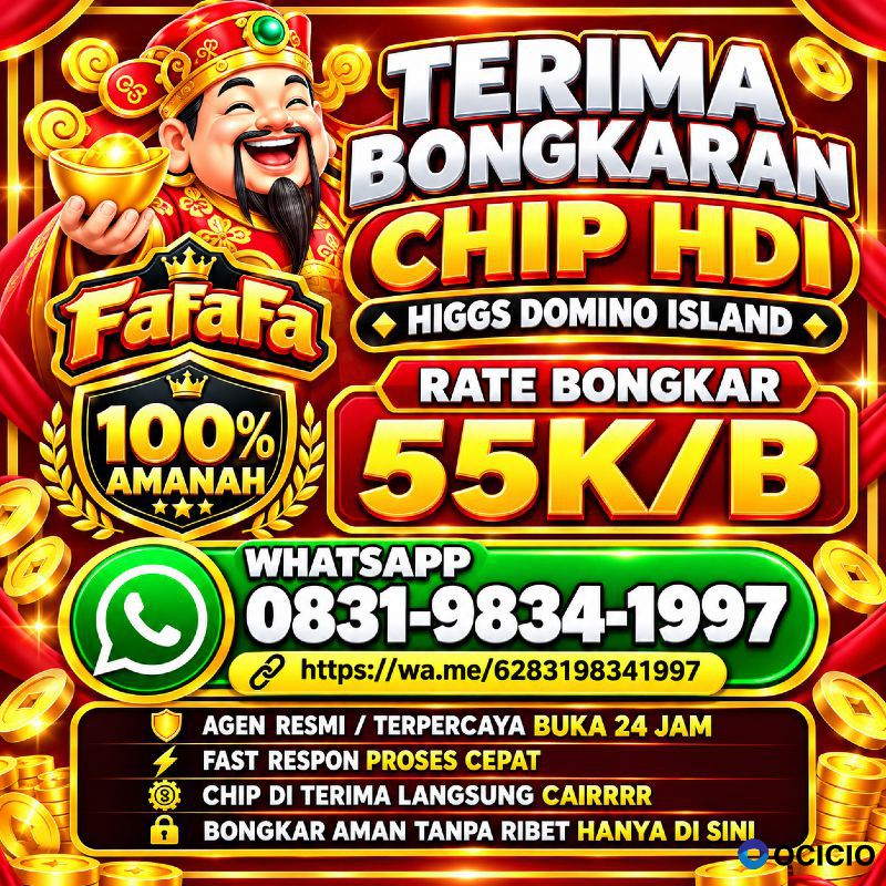 TERIMA BONGKAR CHIP HDI HIGGS DOMINO ISLAND JUAL BELI CHIP HDI WA 083198341997