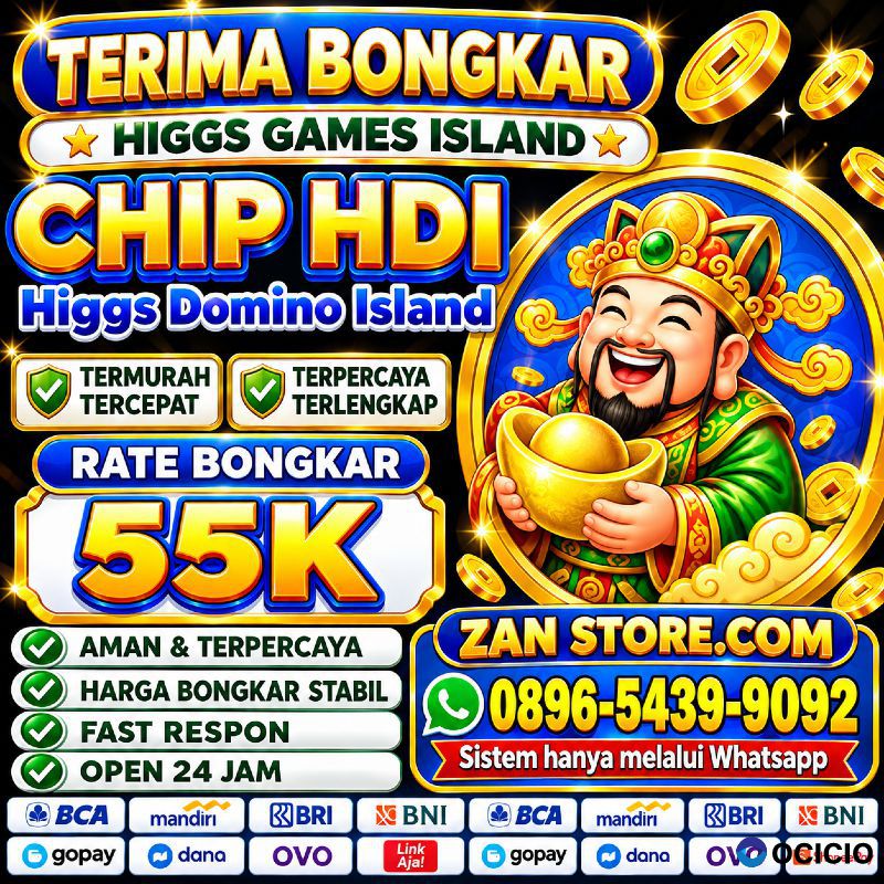 TERIMA BONGKAR CHIP HDI HIGGS DOMINO ISLAND DAN ROYAL DREAM