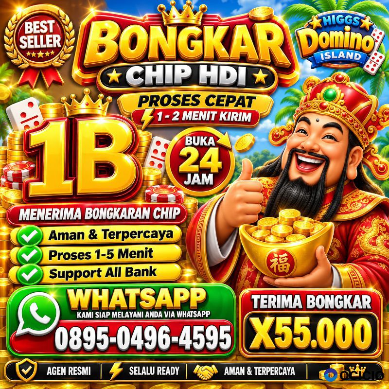 TERIMA BONGKAR CHIP HDI HIGGS DOMINO ISLAND JUAL BELI CHIP HDI WA:089504964595💯💯