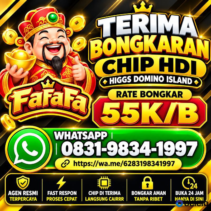 KHUSUS TERIMA BONGKAR CHIP DOMINO ISLAND HIGGS 🔥 BUKA 24JAM WA:0831-9834-1997