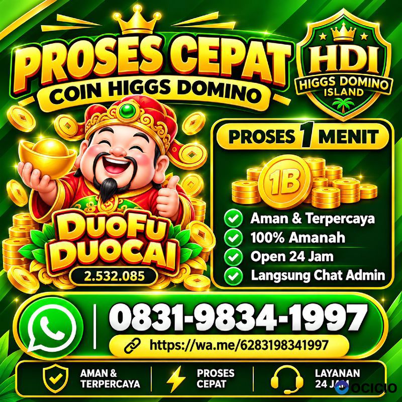 KHUSUS TERIMA BONGKAR CHIP DOMINO ISLAND HIGGS 🔥 BUKA 24JAM WA:0831-9834-1997